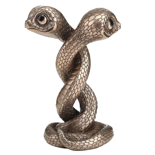 Escultura Decorativa Serpientes Enroscadas 11 cm Bronce