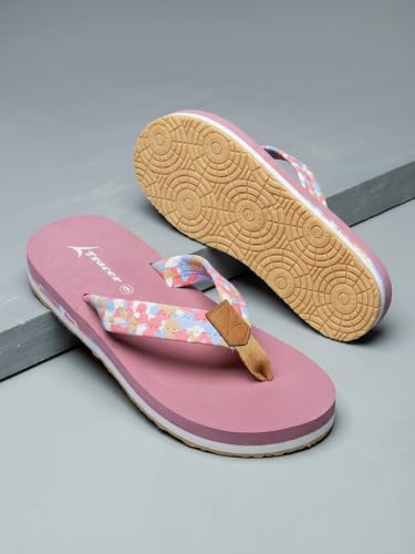Image of TRACER Women's Casual Comfort Flip Flop Slippers | Lightweight Anti-Slip Everyday Wear | Soft Sole Stylish Daily Use Chappals for Girls & Ladies | Durable & Trendy Summer Footwear | 3 to 8 UK