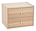IRIS USA, SBDR-LB, Modular Stacking Storage Box with Door, Light Brown, 1 Pack