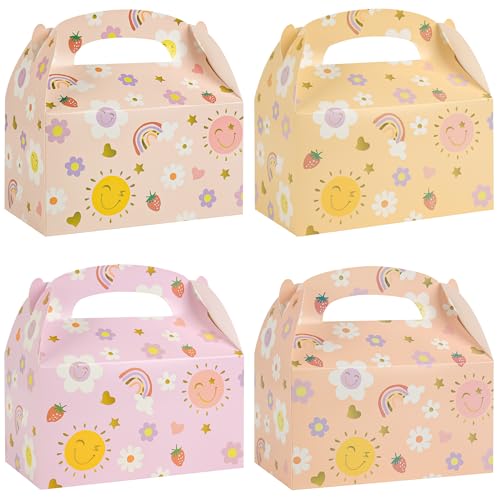 36 Pack Medium Hawaiian Tropical Themed Gift Bags with Handles and 36 Pink Tissue Paper for Luau Parties, Birthdays, Weddings, Bridal Showers, Boutiques (10x8x4 Inch, 2 Designs Assorted)