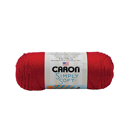 Image of Caron Simply Soft Harvest Red Yarn - 3 Pack of 170g /6oz - Acrylic - 4 Medium (Worsted) - 315 Yards - Knitting /Crochet