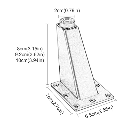 Gambe da tavolo in metallo, altezza regolabile da 8 cm a 40 cm, piedini di ricambio durevoli per mobili, tra cui divani, armadi e scrivanie