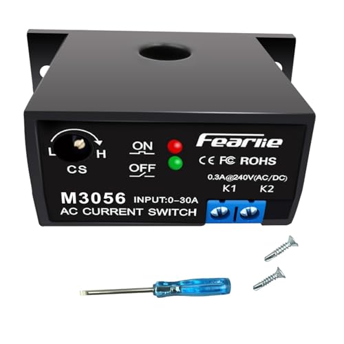 Current Sensing Relay AC Current Sensing Switch 0-30A Normally Closed Current Sensor Monitoring Relay (M3056)