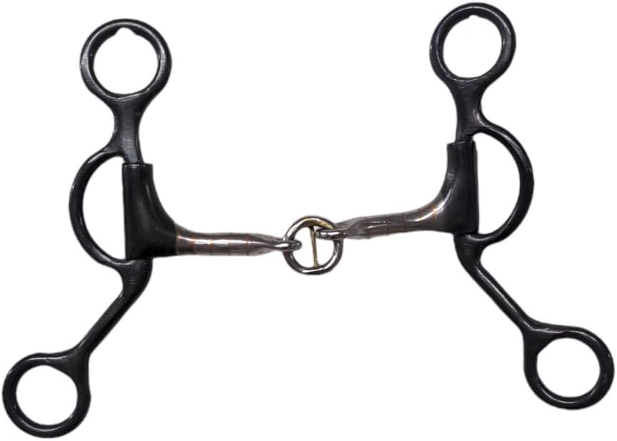 Dutton Bits Swept Back Three Piece Lifesaver with Copper Inlay Equine Bit