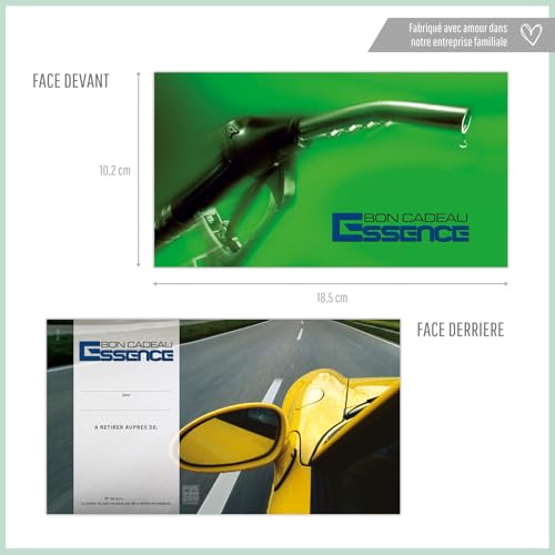 Bons cadeaux avec enveloppe nœud ruban pour opérations stations essence