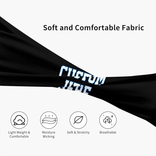 Image of Custom Sports Headband Custom Sweatband Bandana Add Your Image Logo Text Number. Bulk Custom Men Or Women Moisture Wicking Ventilate Elastic ﻿Headband