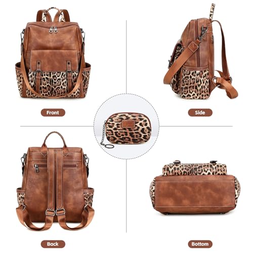 Image of AGLOD Backpack Purse for Women PU Leather Back Packs Designer Ladies Shoulder Bag Fashion Faux Work Travel Handbags