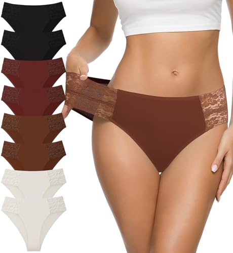 Image of Eiggam Women's Cotton Bikini Panties,High-Cut Full Coverage Stretch Cool Underwear for Women