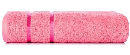 Image of Casa Copenhagen - Egyptian Cotton Eternal 1 Pcs Large Bath Towel (75 X 150 cm) Colour : Flamingo Pink