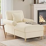 Aunvla Gepolsterter Relaxsessel, klappbarer Schlafsessel, bequemer Lesesessel, Lounge-Sessel, XXL großer Lesesessel, samtbezogener Lounge-Sessel, Sitzsack für Wohn- und Schlafzimmer, Beige