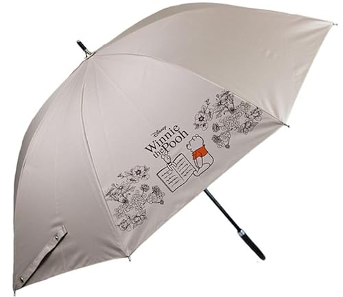 アテイン 長晴雨兼用手開き くまのプーさん ブラウン 47cm 6674
