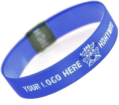100pcs Cloth Wristbands Custom Elastic Wristbands-Reversible Stretch Wristband -Festival Admission Personalized Bracelets