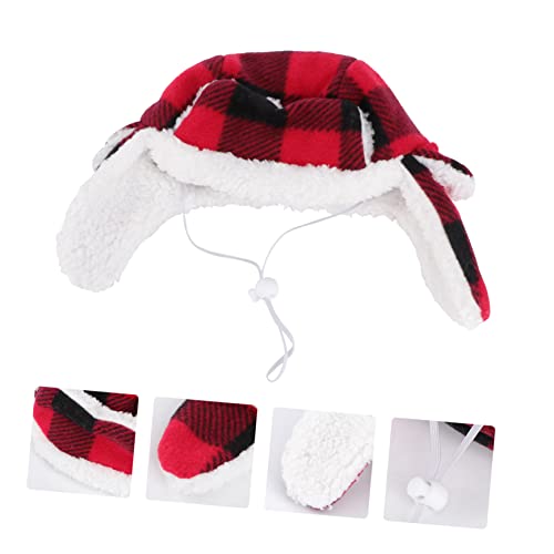 Balacoo 1 Peça Para Chapéu Xadrez Para Animais De Estimação De Raça Grande De Pelúcia Natal Adorável