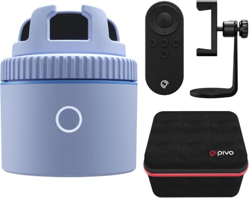 Image of Pivo Equestrian Starter Pack Auto Tracking Phone Holder, Face, Body & Horse Tracker, 360 Rotation, 6 Speed, Stand for Video Recording (Blue)