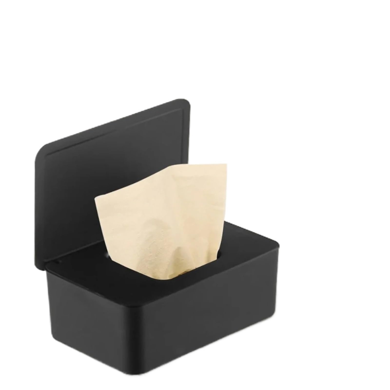 Tissue Box Wet Tissue Box Dustproof Wipes Dispenser Portable Storage with Lid For Car Home Office Desktop Organizer(Black)