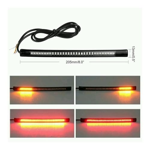 Feu arrière de frein à LED moto clignotant éclairage plaque immatriculation - 7