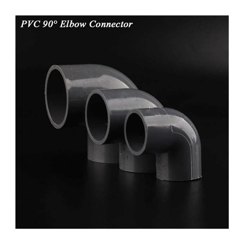 10 Uds 20 25 32 40mm conector de PVC 90 grados codo de tubería de suministro de agua junta de plástico de calidad H accesorios de tubería de agua de riego de jardín(Grey,50mm)