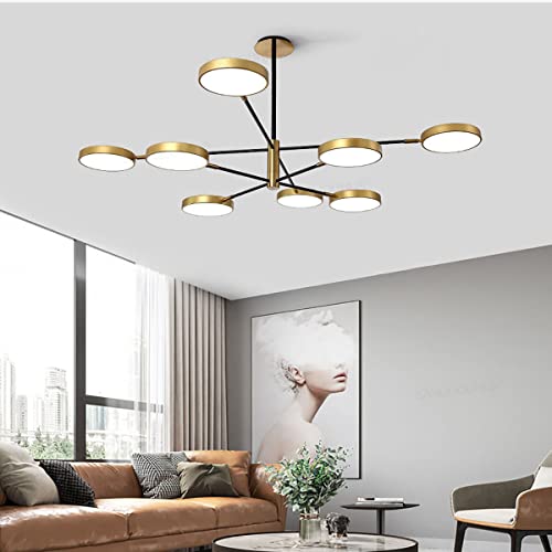 Ventilateur de plafond moderne avec lampe LED réglable pour salon - 8