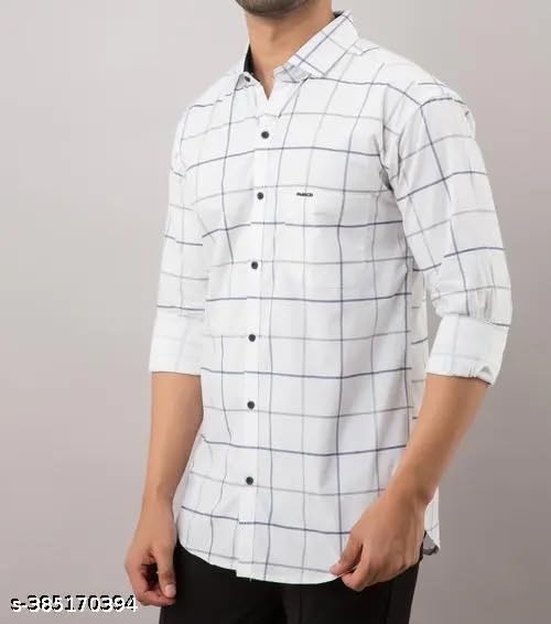 Image of Men's Cotton Casual Shirt, Brown, Full Sleeves, Regular Fit