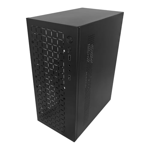 Image of High Airflow Micro ATX PC Case - Supports MATX, Mini - ITX - with USB3.0, 3.5 inch HDD Compatibility - Ideal for Gaming (Black)