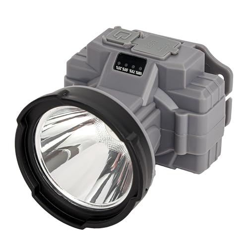 Geepas Rechargeable LED Headlamp- GHL51094/ 3W Strong and Low Light Perfect for Camping Hiking Cycling Fishing etc./ Grey 2 Years Warranty