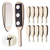Colingmill 10 Pairs Floral Boutonniere Magnets DIY Clip-on Boutonniere Pins Corsage Holder for Men Bride Groom Wedding Business Buttonhole Flowers Making Accessories (Wood)