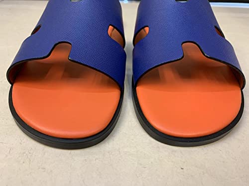 Image of Mengchengying Mens Casual Comfortable Lightweight Fashion Genuine Leather Slip Slide Indoor and Outdoor Open Sandal Anti Slip Cushion Support