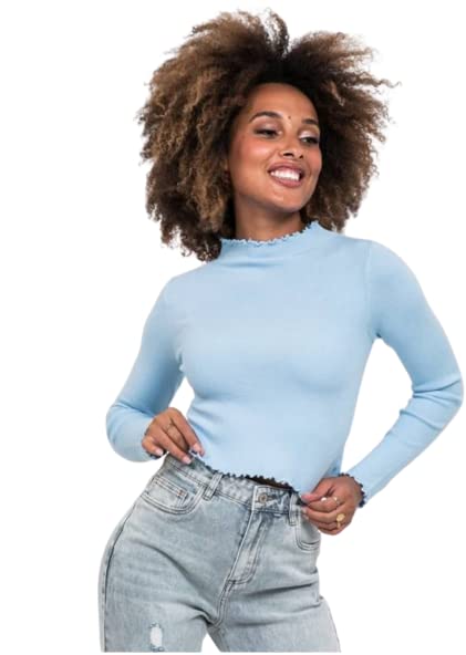 ladies turtle neck cotton tops