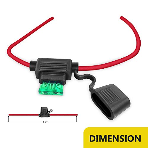 Mcigicm 12 Awg Inline Fuse Holder With 30A Atc/Ato Blade Fuse, 5 Pack #TOP4