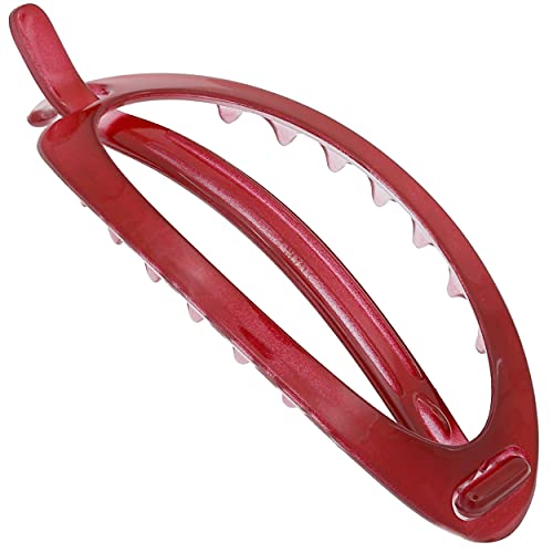 Camila Paris CP3119 French Hair Barrette Clip, Flexible Ponytail Holder No Metal Parts, Strong Hold Grip Hair Clips for Women, No Slip and Durable Styling Girls Hair Accessories, Made in France