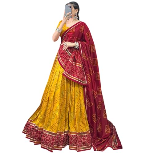 Bandhani Lehenga Choli Dupatta Image