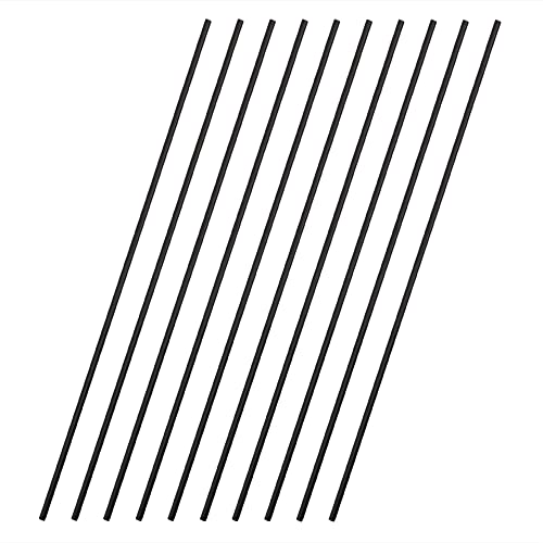 Image of VictorsHome Carbon Fiber Rods 2.5mm x 300mm Solid Matte Round Bar for DIY Crafts RC Aircraft Model Car 10pcs