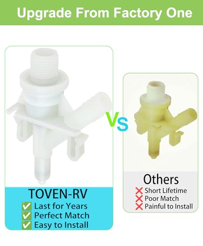 Image of Upgraded RV Toilet Valve Replacement Kit Compatible with Dometic 300, 310, 320, 311, 321, 301 Toilets, Parts With 385311641 Water Valve and 385311658 Seal, for Camper /Travel Trailer Pedal-Flush Toilet