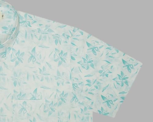 Image of GHPC Cotton Linen Printed Half Sleeves Regular Fit Formal Shirt for Men