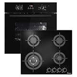 KKT KOLBE Autarkes SET8010FBG604G - Juego de cocina (horno y placa de gas