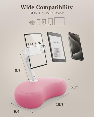 Support tablette pour lit et canapé SAIJI rose flexible