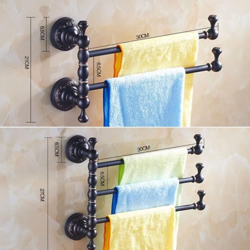 Barre de serviettes de bain de haute capacité en cuivre anti-rouille durable