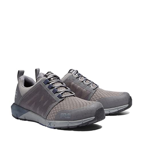 Image of Timberland PRO Men's Radius Composite Safety Toe Industrial Athletic Work Shoe, Grey /Navy-2024 NEW, 8.5 W