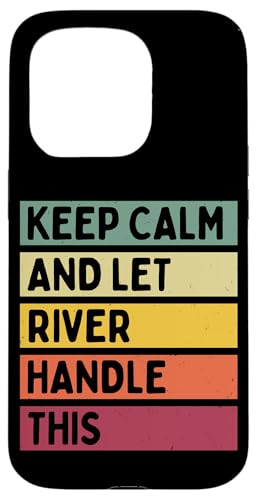 Keep Calm And Let River Handle ���̖ʔ������g���Ȉ��p �X�}�z�P�[�X iPhone 15 Pro �p