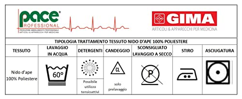 Gima - Anti-Manipulations-Anzug, Sanitär Pyjama-Anzug für ältere Menschen und Patienten, Reißverschlussöffnung hinten, Wabenjersey, doppelt verstärkter Schritt, Größe S, grüne Farbe, Made in Italy