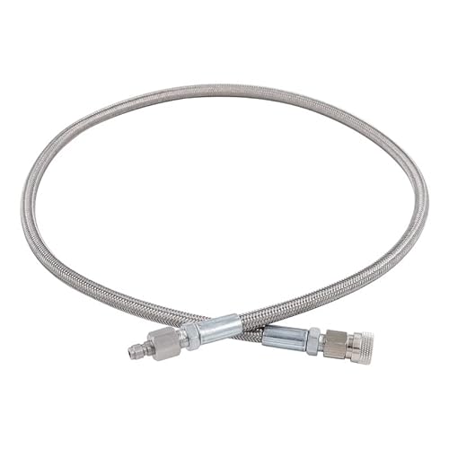 TUXING 4500Psi Pcp Paintball Airsoft Fill Whip Hose Extension,36inch Stainless Steel Air Filling Station Charging System with 8mm Male and Female Qick Plug