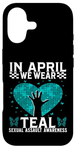 In April We Wear Teal Sexual Assault Awareness Gifts Women �X�}�z�P�[�X iPhone 17 �p