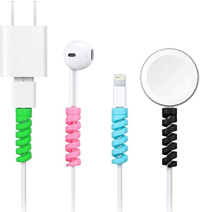 Multicolored Protection Spiral Cable & Wire Protectors Spring Wire for All Wired Accessories for USB Charger, Data Cable, Earphone, Elastic Cord Saver-image-13