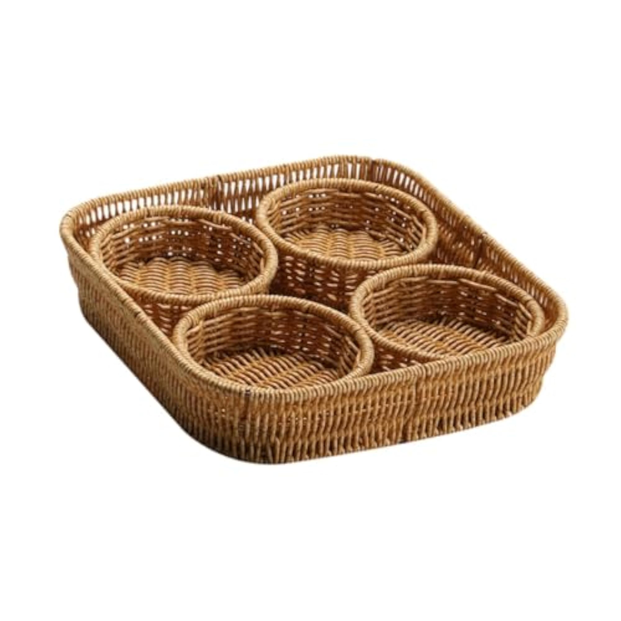 Woven Fruit Basket Snack Tray for Hotel Vegetables