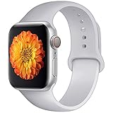Misker Sport Band Compatible with Apple Watch 42mm 38mm, Soft Silicone Strap Replacement Wristbands Compatible with iwatch Sport Series 3/2/1 Sports and Edition