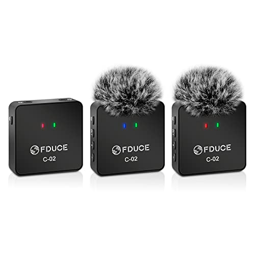 FDUCE Dual UHF Wireless Lavalier Microphone System