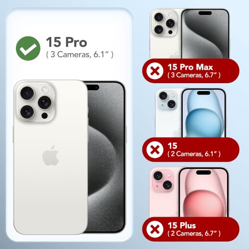 GONEZ Magnetic for iPhone 15 Pro Case, Silicone Cover Blue by GONEZ - Used condition - Image 8