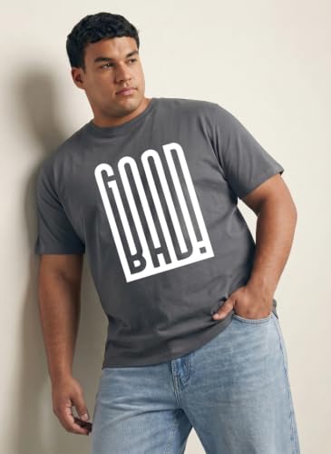 Image of Men Plus Size Printed Cotton Tee Regular Fit Round Neck Half Sleeve T-Shirt