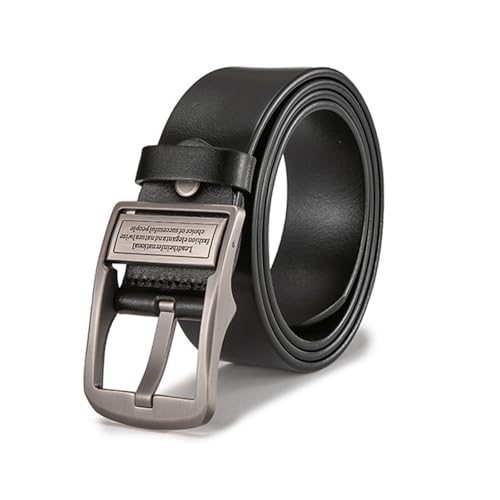 47.24 inch pin buckle men's pu leather dress belt suitable for jeans, suit pants, etc.
