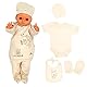 Neugeborenen Baby Geschenk Set 100% natürliche Baumwolle Erstausstattung Ausstattung Unisex Kleidung Geschenkset für Babys 0-4 Monate (Biene)